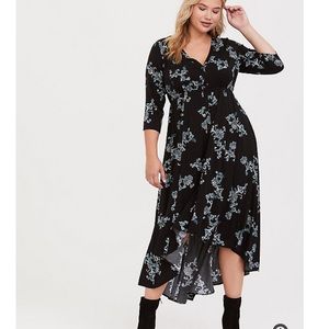 Torrid 3/4 sleeve dress hi lo